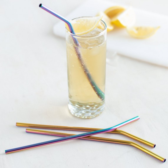 Rainbow Stainless Steel Drinking Straws